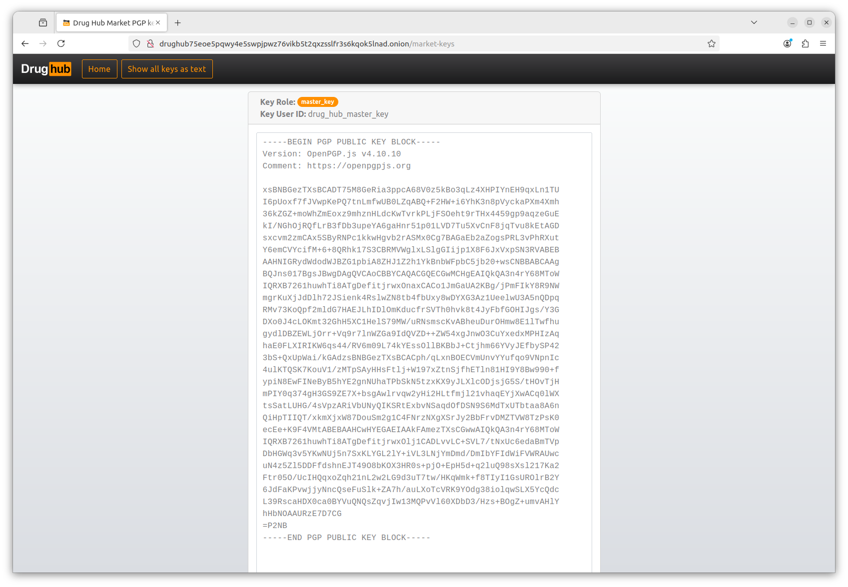 PGP keypair generation screen